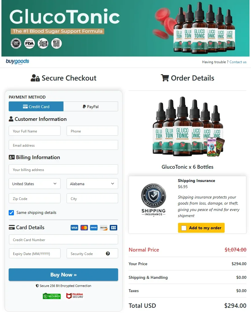 glucototnic-secure-checkout-page